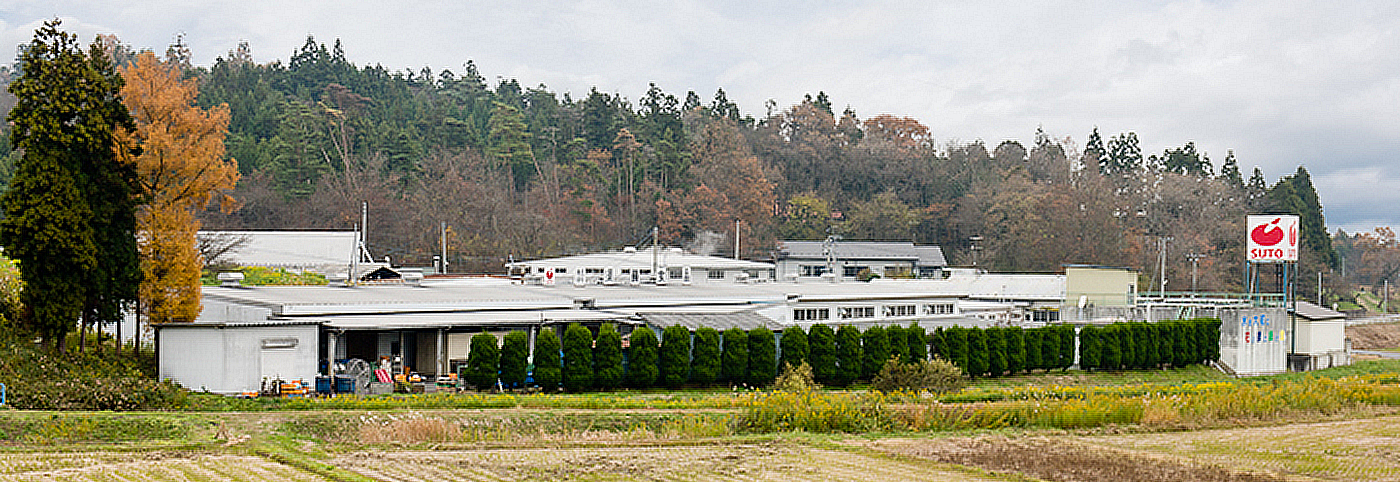 作業中の社員と工場